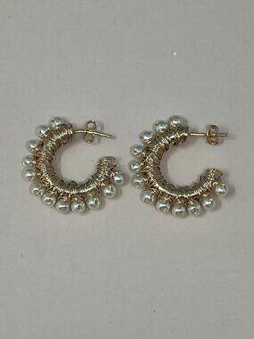Bracha | Harlow Pearl Hoop Earrings